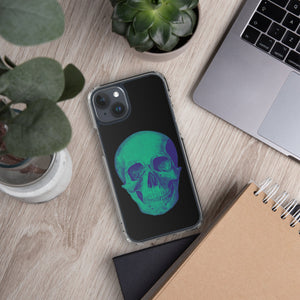 Green Skull Clear Case for iPhone® - MedTheories