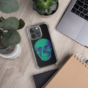 Green Skull Clear Case for iPhone® - MedTheories