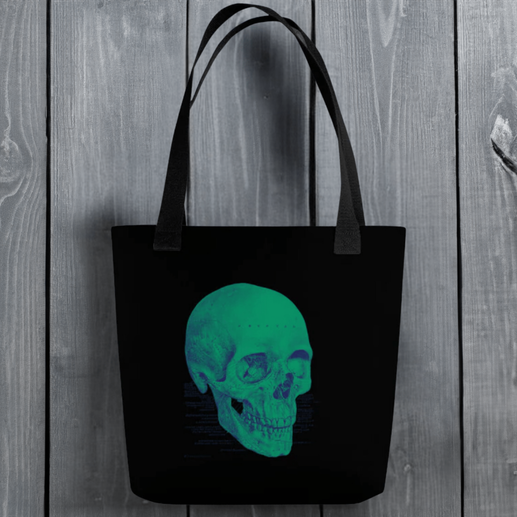 Green Skull Tote Bag - MedTheories