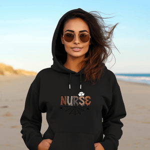 Halloween Nurse Cap Unisex Eco Raglan Hoodie - MedTheories