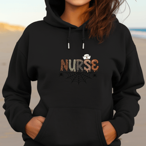 Halloween Nurse Cap Unisex Eco Raglan Hoodie - MedTheories