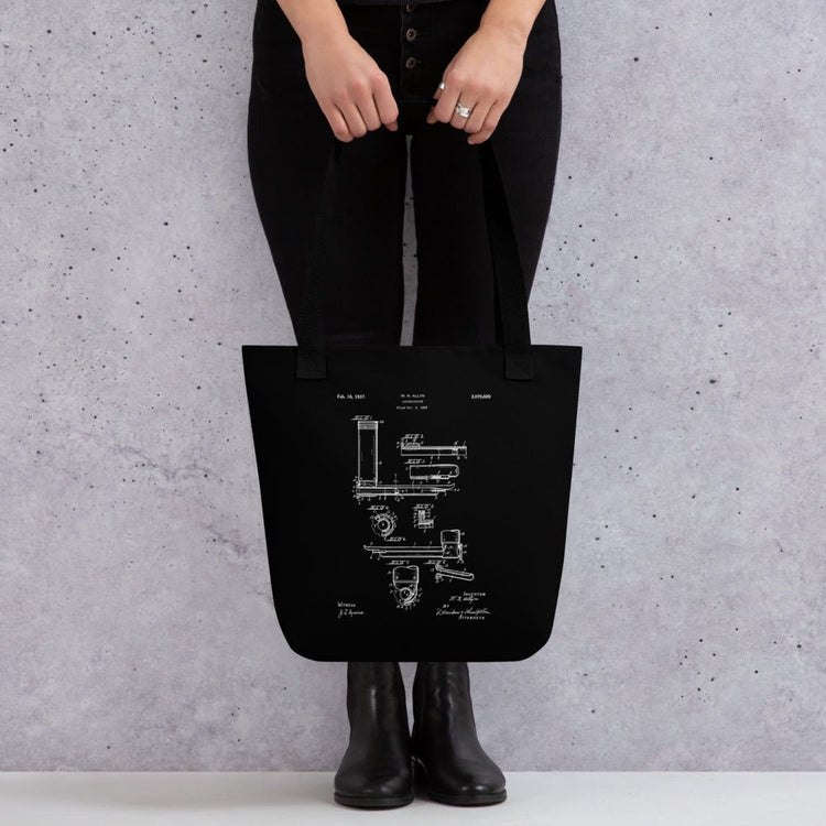 Laryngoscope Vintage Patent Art Tote Bag - MedTheories