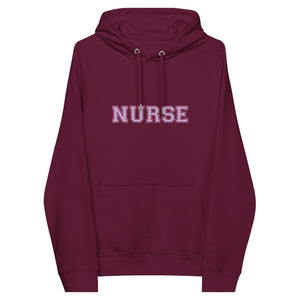 Lavender College Nurse Unisex Eco Raglan Hoodie - MedTheories