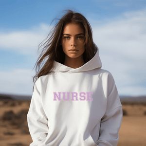 Lavender College Nurse Unisex Eco Raglan Hoodie - MedTheories