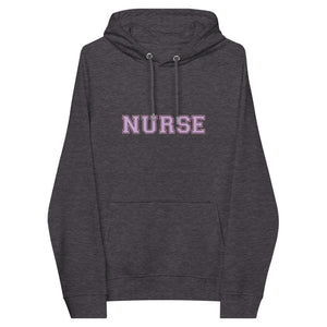 Lavender College Nurse Unisex Eco Raglan Hoodie - MedTheories