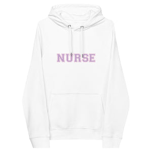 Lavender College Nurse Unisex Eco Raglan Hoodie - MedTheories