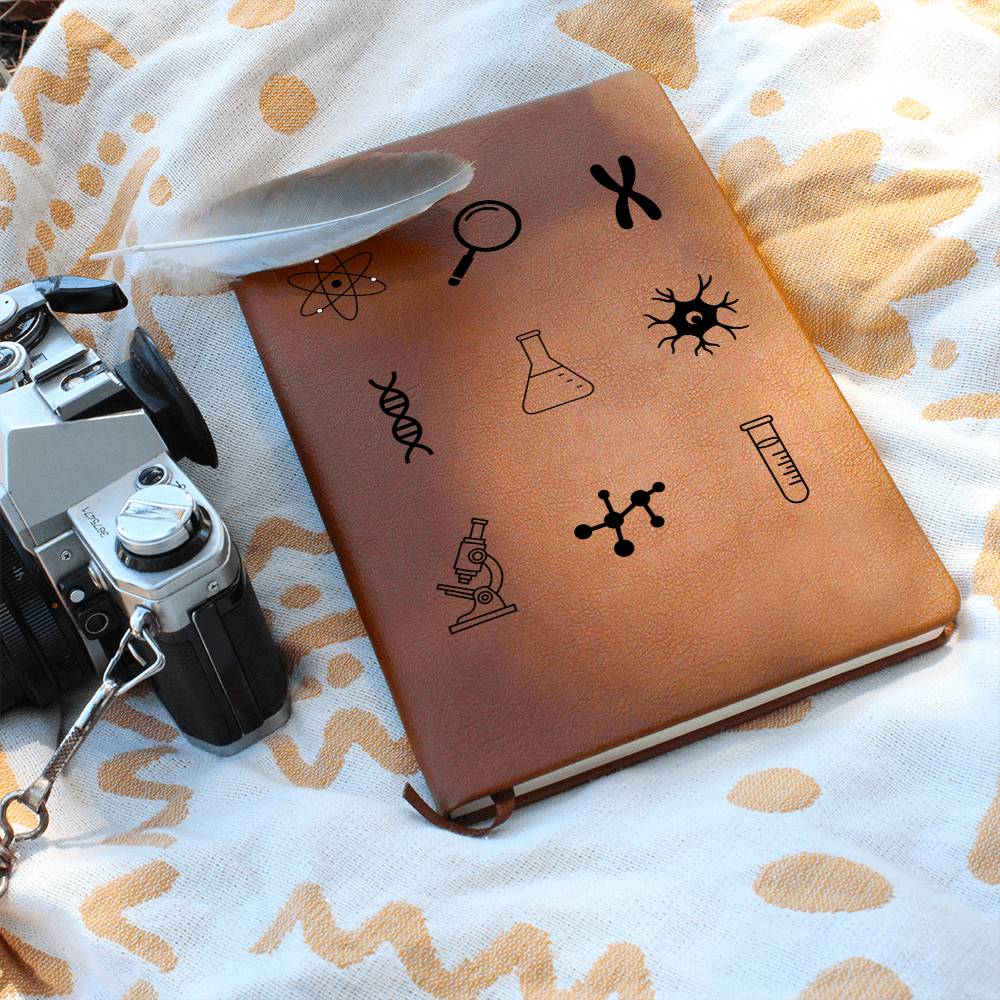 Medical Icons Graphic Leather Journal - MedTheories