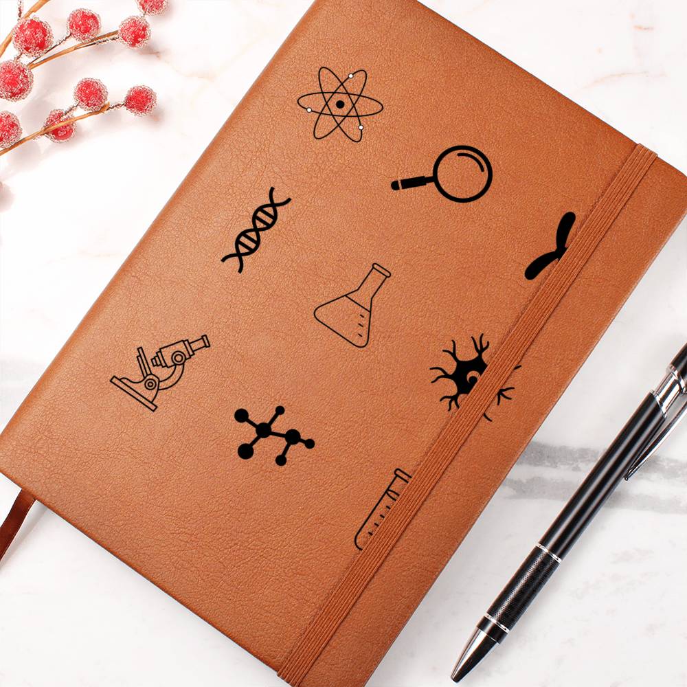 Medical Icons Graphic Leather Journal - MedTheories