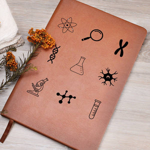 Medical Icons Graphic Leather Journal - MedTheories