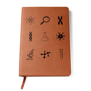 Medical Icons Graphic Leather Journal - MedTheories