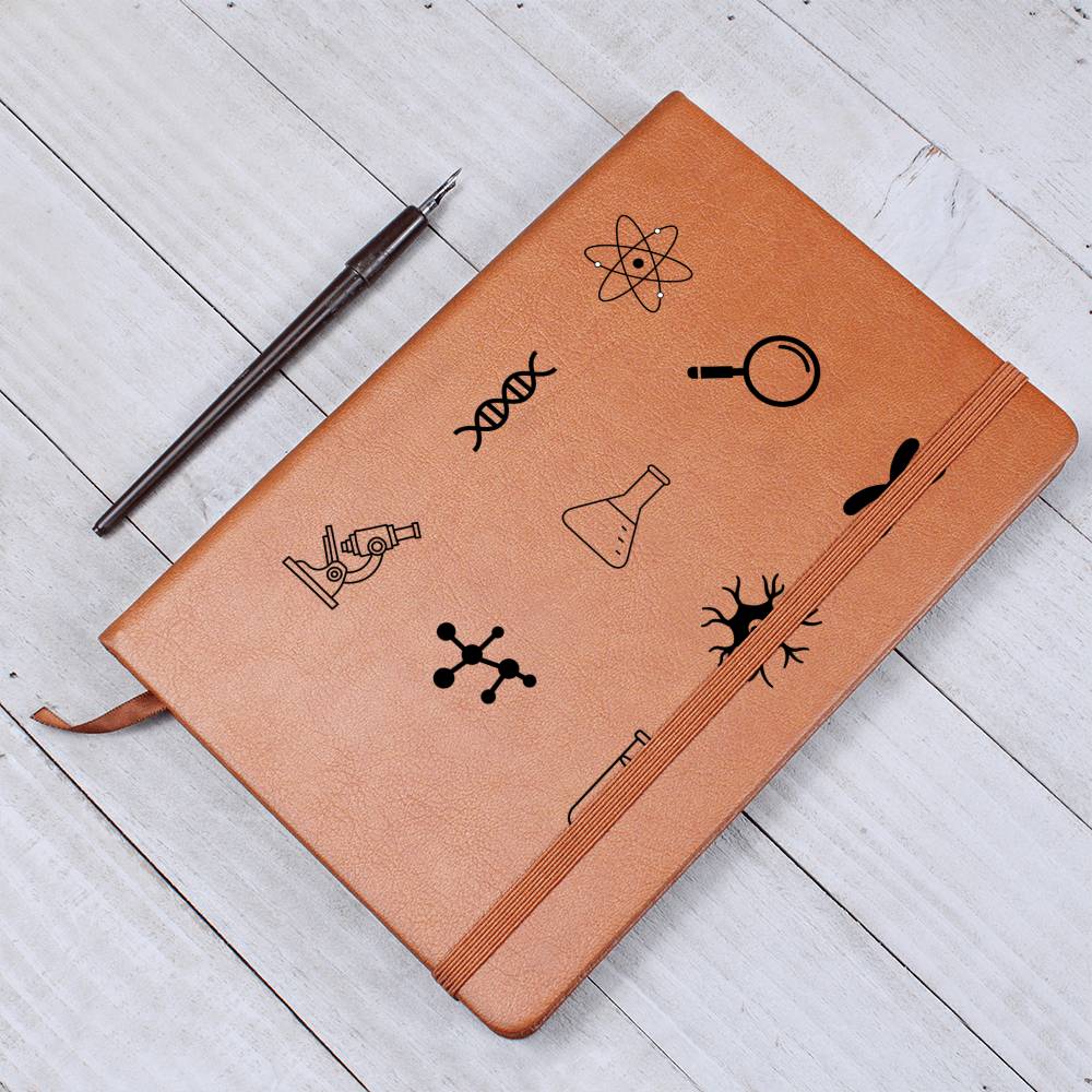 Medical Icons Graphic Leather Journal - MedTheories