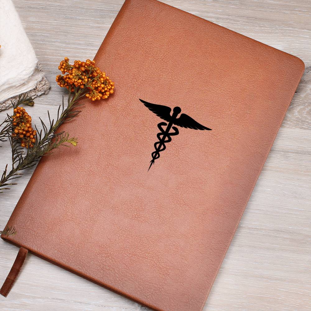Medical Symbol Leather Graphic Journal - MedTheories