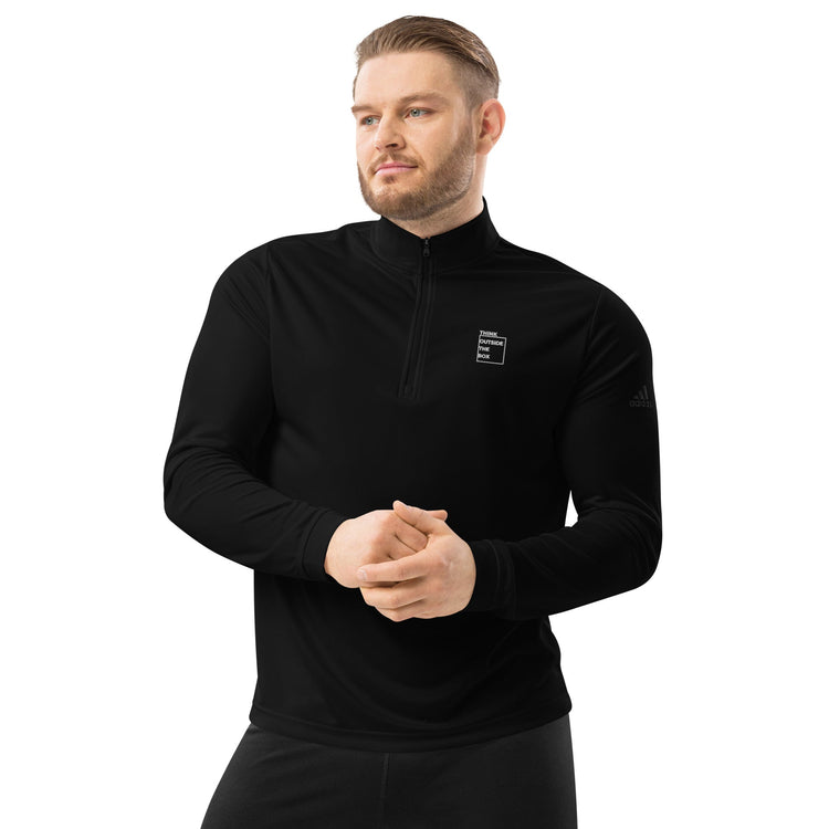 Men's Recycled Quarter Zip Pullover - "Think Outside The Box" - MedTheories
