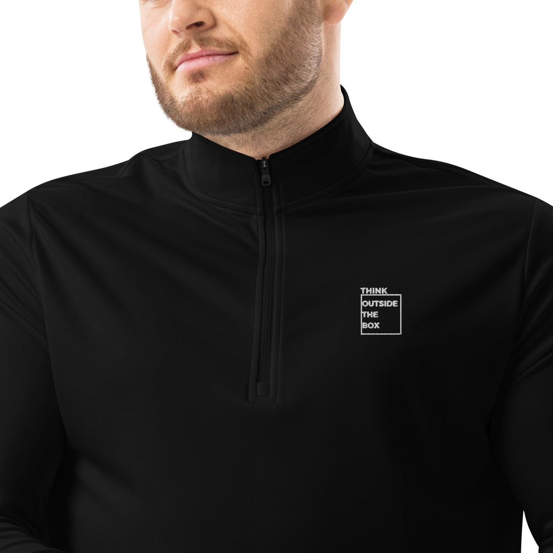 Men's Recycled Quarter Zip Pullover - "Think Outside The Box" - MedTheories