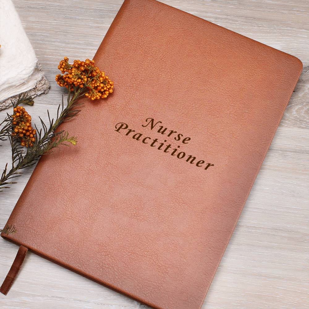 Nurse Practitioner Graphic Leather Journal - MedTheories