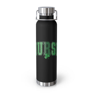 Nurse Shamrock Copper Vacuum Insulated Bottle, 22oz - MedTheories