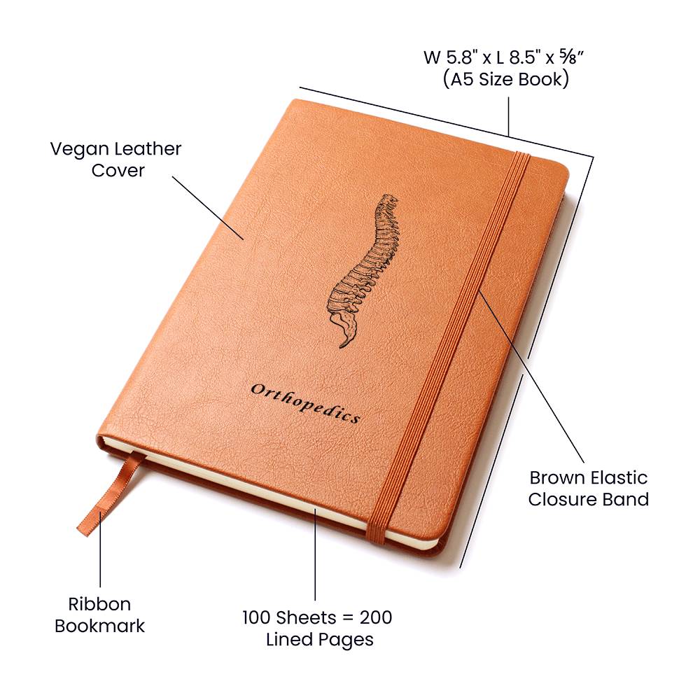 Orthopedics Graphic Vegan Leather Printed Journal - MedTheories