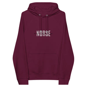 Overlay Emergency Nurse Unisex Eco Raglan Hoodie - MedTheories