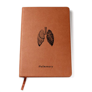 Printed Pulmonary Graphic Vegan Leather Journal - MedTheories