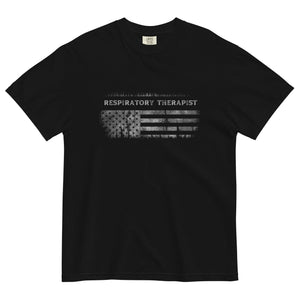 Respiratory Therapist Flag Unisex garment-dyed heavyweight t-shirt - MedTheories