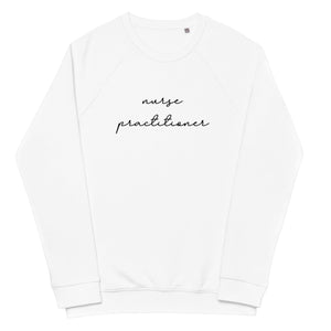 Script Creative Nurse Practitioner Unisex Organic Raglan Sweatshirt - MedTheories