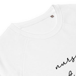 Script Creative Nurse Practitioner Unisex Organic Raglan Sweatshirt - MedTheories