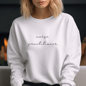 Script Creative Nurse Practitioner Unisex Organic Raglan Sweatshirt - MedTheories