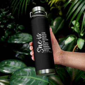 SHE IS Copper Vacuum Insulated Bottle, 22-oz - MedTheories