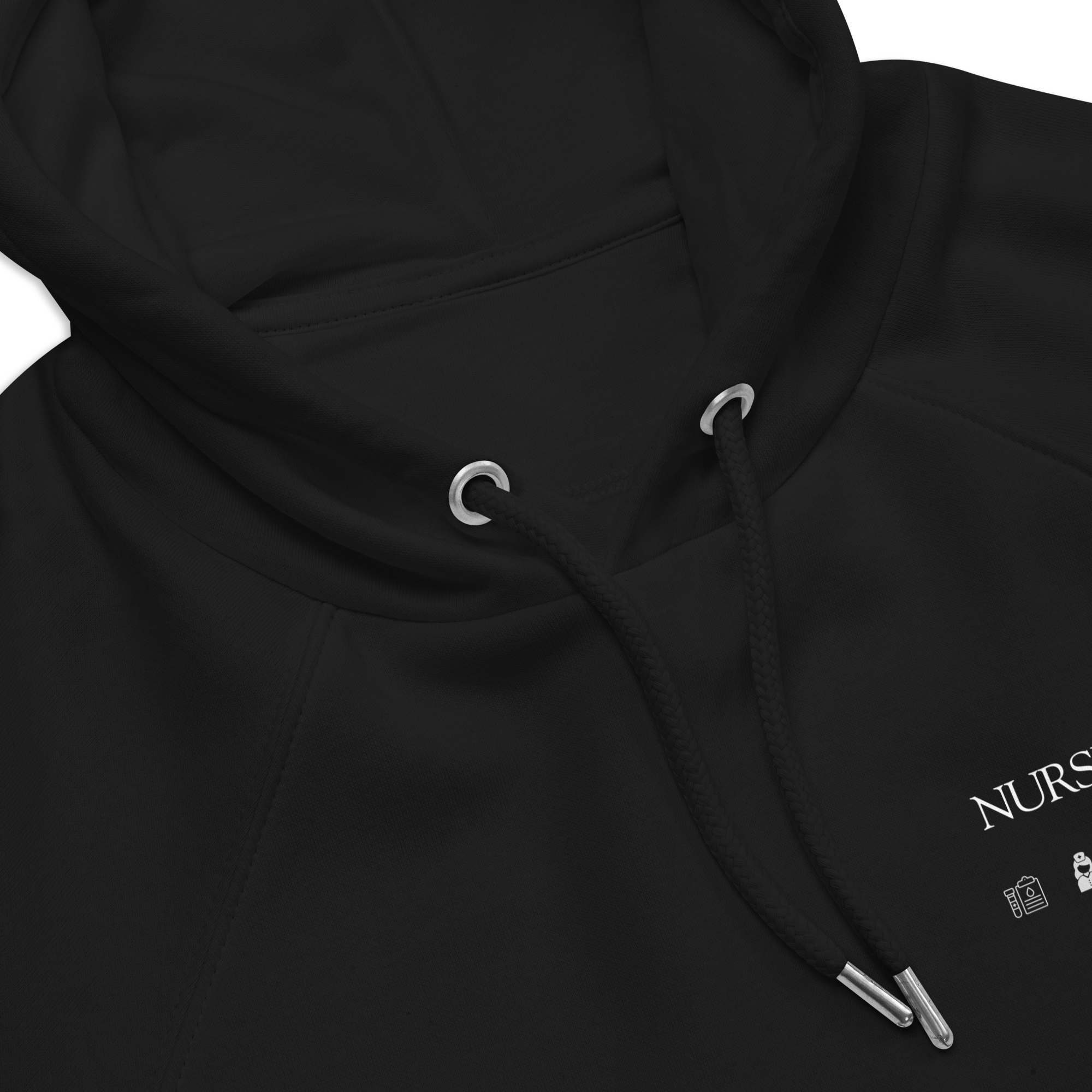 Small Nurse ICON Unisex Eco Raglan Hoodie - MedTheories