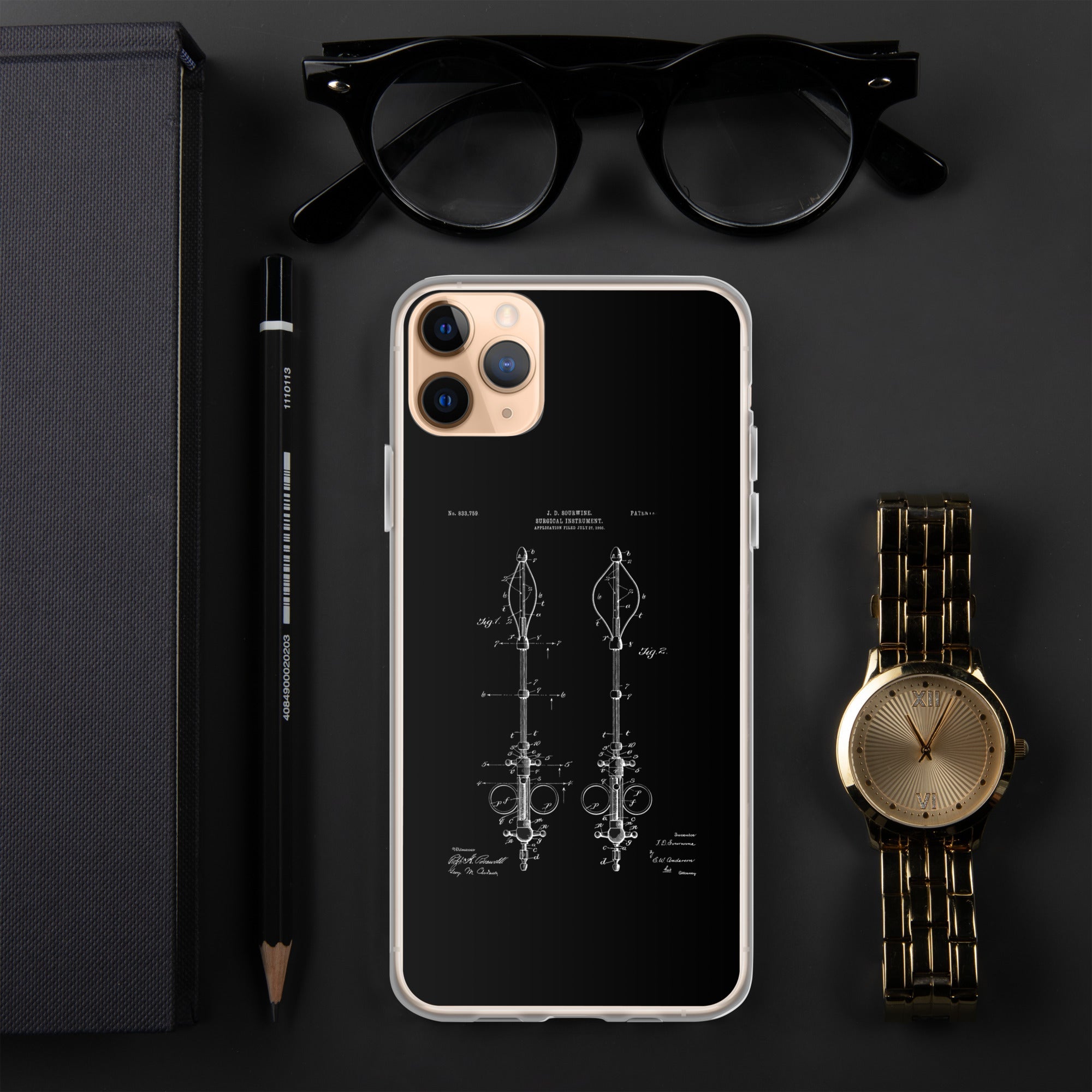Surgical Instrument 1906 Vintage Patent Clear Case for iPhone® - MedTheories